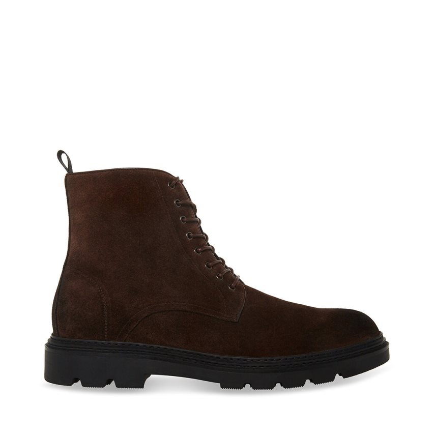 Botines Steve Madden Jessee Gamuza Hombre Marrones Oscuro | ES FYES28